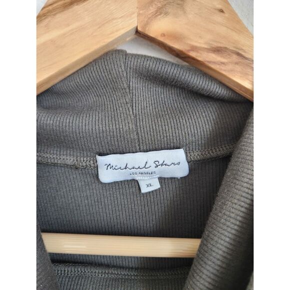 Michael Stars Cowl Neck Sleeveless Ruched Midi Dress | Size XL - Picture 4 of 5